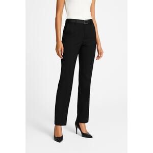 Express Womens Black Straight Leg Belt Loops Dress Pants Pants Size 0R